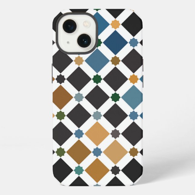 Alhambra Geometrisches iPhone 13 Case – Schlank Kü Hülle (Rückseite)