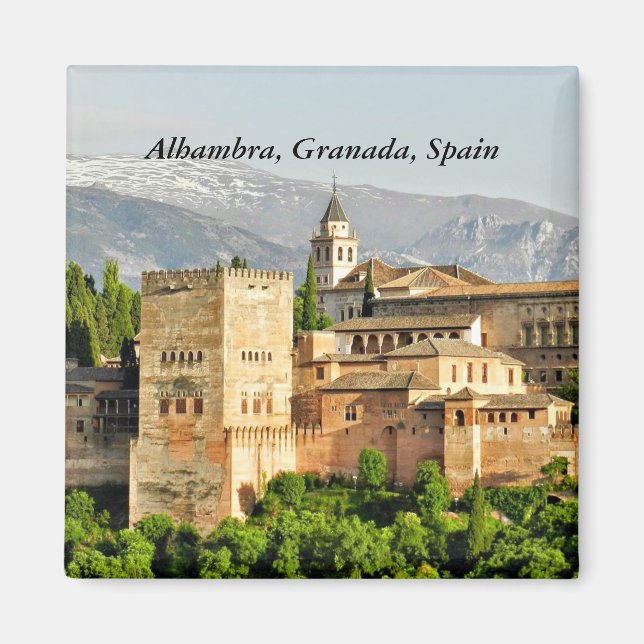 Alhambra, Granada, Andalusien, Spanien Magnet (Vorne)