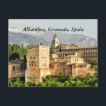 Alhambra, Granada, Andalusien, Spanien Postkarte<br><div class="desc">Alhambra in Granada,  Spanien,  berühmte Sehenswürdigkeit</div>