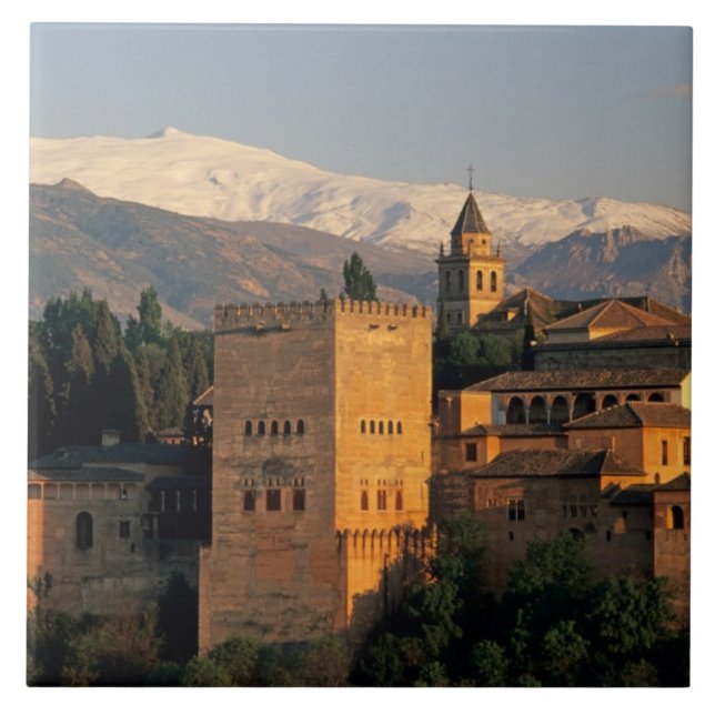 Alhambra; Granada; Andaslusia, Spanien, Sierra Fliese (Vorderseite)