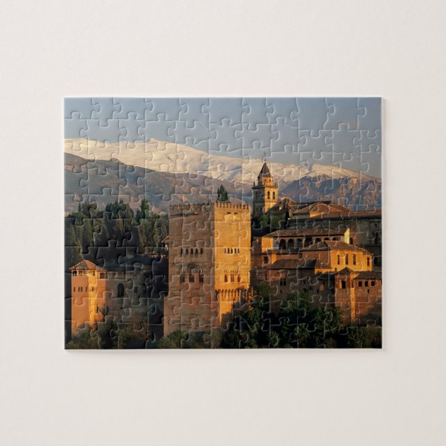 Alhambra; Granada; Andaslusia, Spanien, Sierra Puzzle (Horizontal)