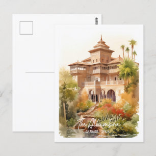 Alhambra Granada Spanien Berühmter Reiseraum Postkarte
