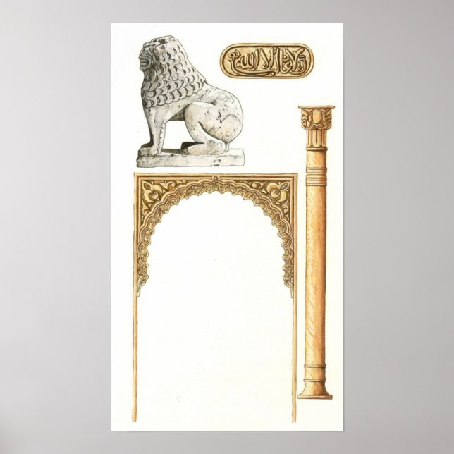 Alhambra Granada Spanien. Details Poster (Vorne)