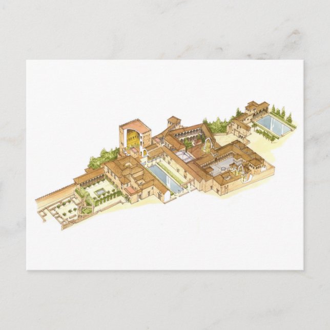 Alhambra Granada Spanien. Königspaläste Postkarte (Vorderseite)