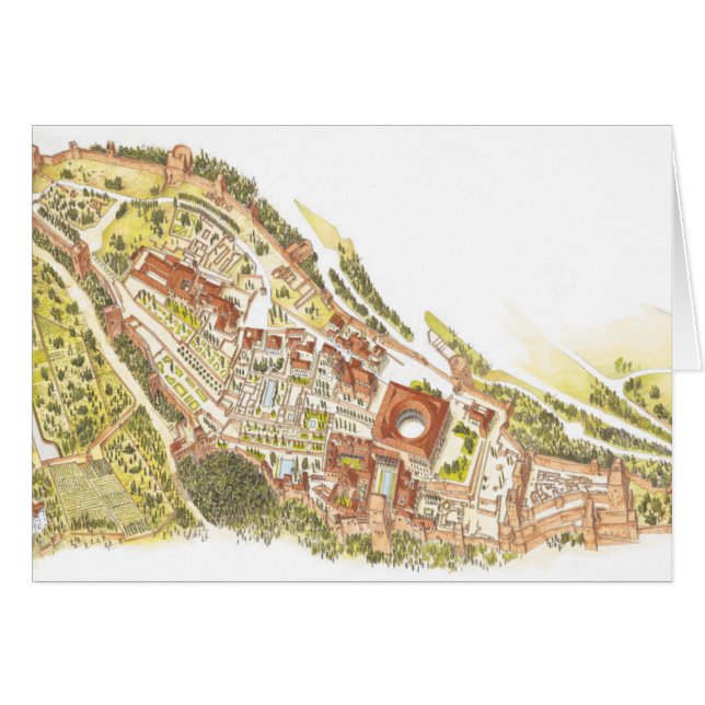 Alhambra Granada Spanien. Luftaufnahme (Vorderseite (Horizontal))