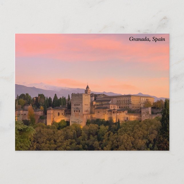 Alhambra, Granada Spanien Postkarte (Vorderseite)
