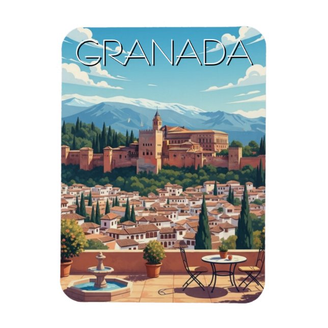 Alhambra Granada Spanien Reise Magnet (Vertikal)