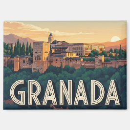 Alhambra Granada Spanien Reise Magnet