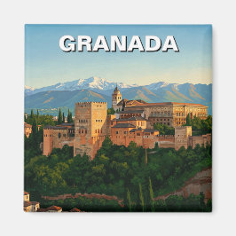 Alhambra Granada Spanien Reisen Magnet