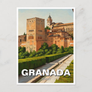 Alhambra Granada Spanien Reisen Postkarte