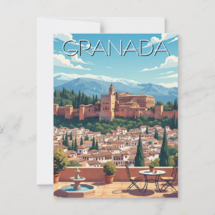 Alhambra Granada Spanien Reisen Postkarte