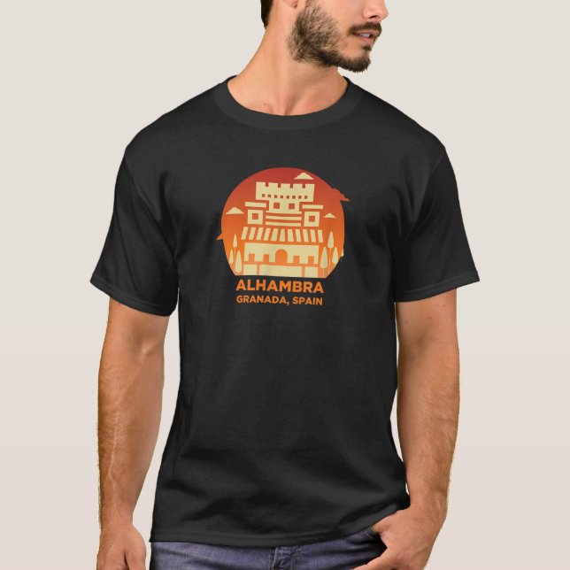 Alhambra Granada Spanien T-Shirt (Vorderseite)