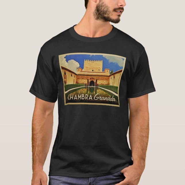 Alhambra Granada Spanien T-Shirt (Vorderseite)