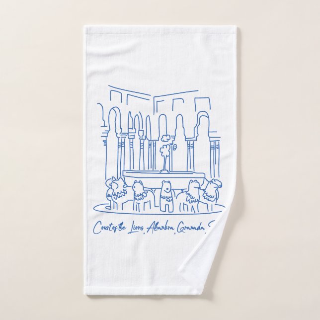 Alhambra Hof der Löwen 1 Badhandtuch Set (Handtuch)