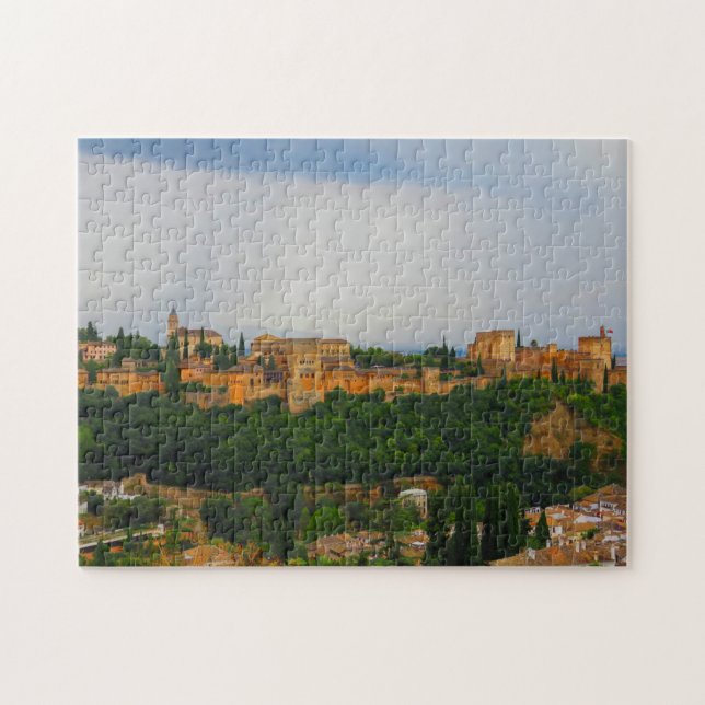 Alhambra in Granada, Spanien Puzzle (Horizontal)