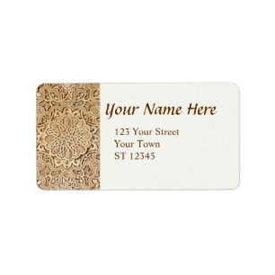 Alhambra Muster mit Ihrer Adresse Adressaufkleber