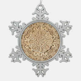 Alhambra-Muster Schneeflocken Zinn-Ornament