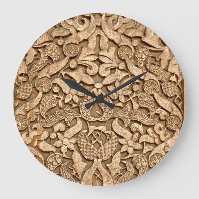Alhambra-Muster Wall-Uhr Große Wanduhr (Vorderseite)