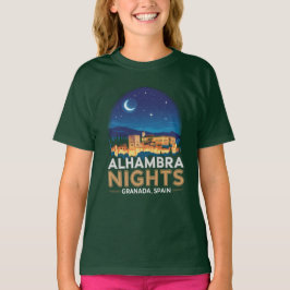 Alhambra Nights - Granada Spanien Reisen Kunst, Di T-Shirt