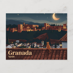Alhambra-Palast Spanien Postkarte