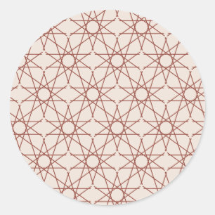 Alhambra-Rosen-Geometrie Runder Aufkleber