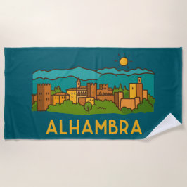 Alhambra-Sonnenuntergang 2 Strandtuch