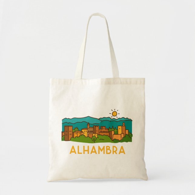 Alhambra-Sonnenuntergang 2 Tragetasche (Vorne)