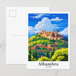 Alhambra Spanien Kunst, Dichtung und Musik Postkarte