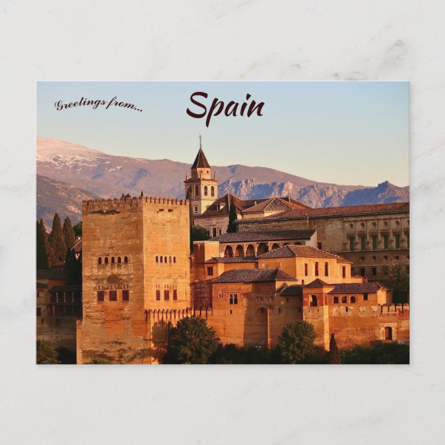 Alhambra Spanien Postkarte (Vorderseite)