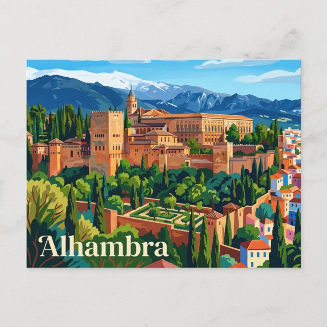 Alhambra Spanien Postkarte (Vorderseite)