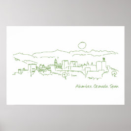 Alhambra Sunset Poster