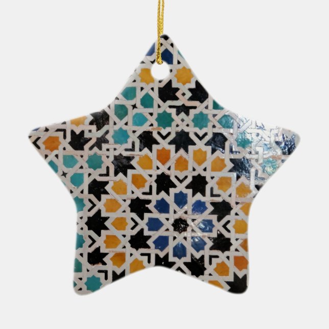 Alhambra-Wand-Fliese #9 Keramik Ornament (Vorne)