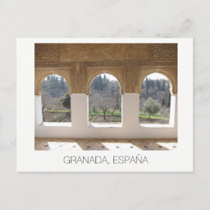 Alhambra windows ~ Granada, Spanien Postkarte