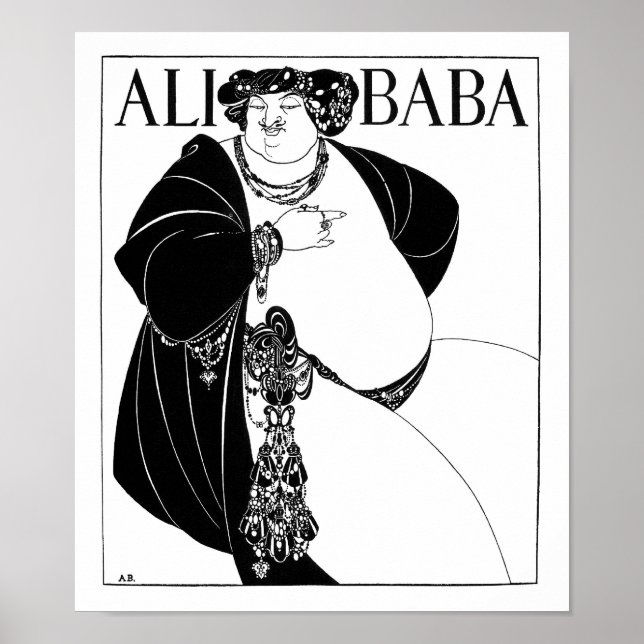 Ali Baba, Aubrey Beardsley Poster (Vorne)