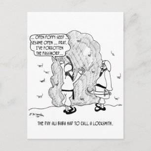 Ali Baba vergisst sein Passwort Postkarte