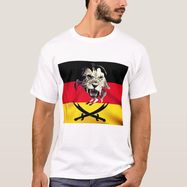 Ali, Zulfiqar Schwerter & German Flag T - Shirt (Vorderseite)