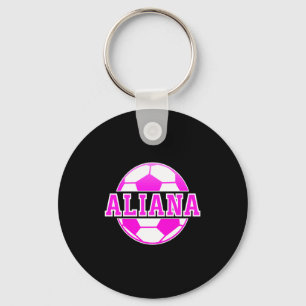 Aliana Name Mädchen Fußball spielen Fußball Sport Schlüsselanhänger