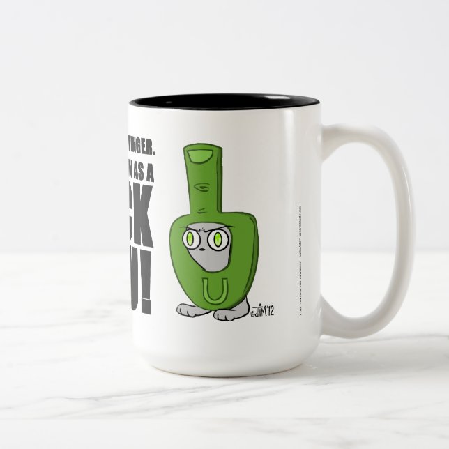 Alias… Schäumende Finger-Kostüm-Tasse Zweifarbige Tasse (Rechts)