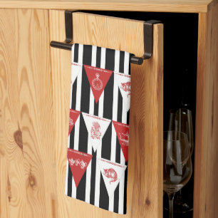 Alica in Wonderland Red White Black Bunting Handtu Geschirrtuch