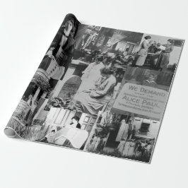 Alica Paul Suffrage Historisches Foto Collage Geschenkpapier