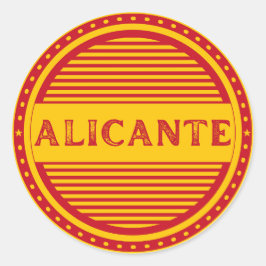 Alicante City Pride Emblem – Spanish Identity Runder Aufkleber