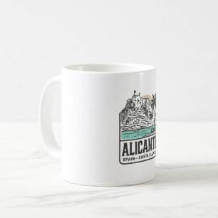 Alicante Skizze Santa Bárbara Burg Costa Blanca  Kaffeetasse