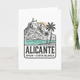 Alicante Skizze Santa Bárbara Burg Costa Blanca Karte