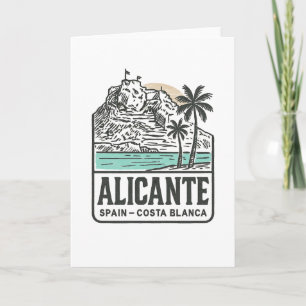 Alicante Skizze Santa Bárbara Burg Costa Blanca Karte