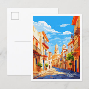 Alicante Spanien Kunst, Dichtung und Musik Postkarte
