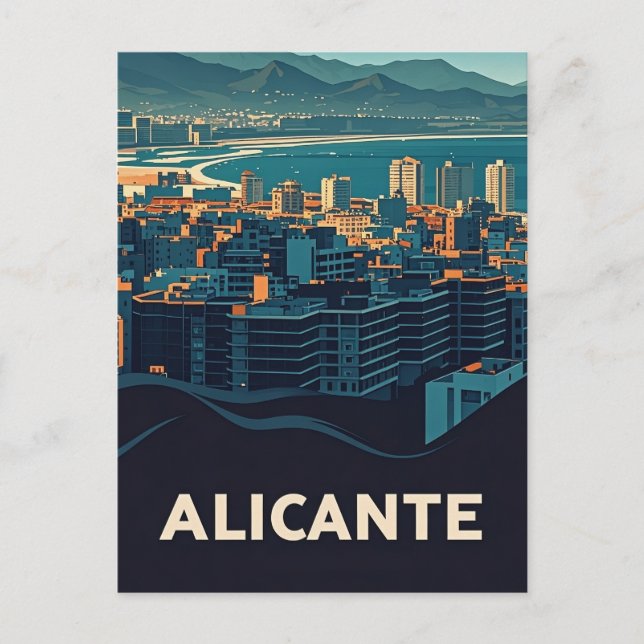Alicante Spanien Postkarte (Vorderseite)