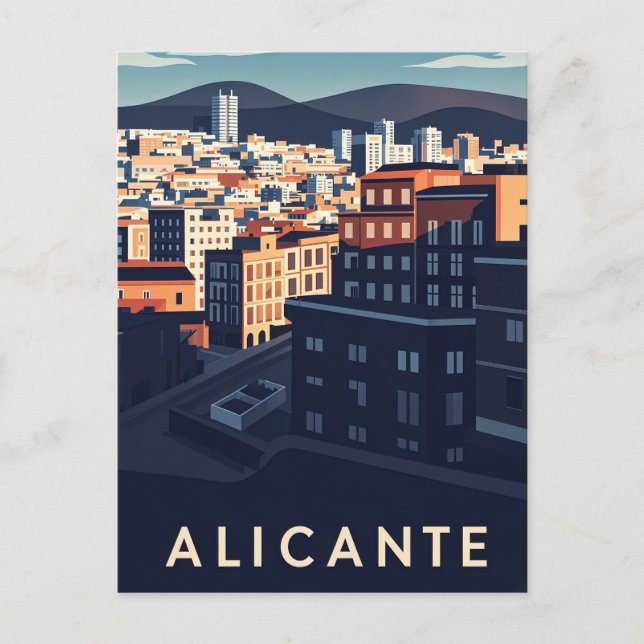 Alicante Spanien Postkarte (Vorderseite)