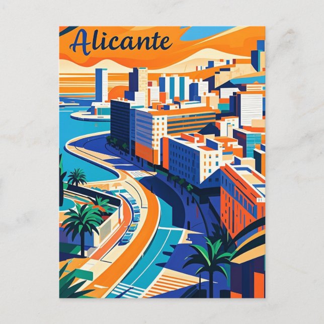 Alicante Spanien Postkarte (Vorderseite)
