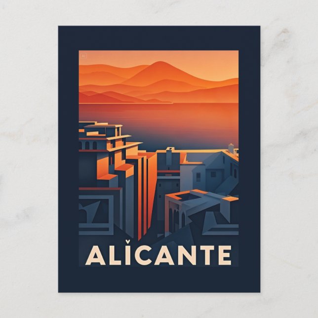 Alicante Spanien Postkarte (Vorderseite)