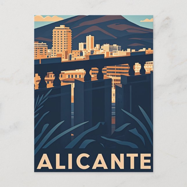 Alicante Spanien Postkarte (Vorderseite)